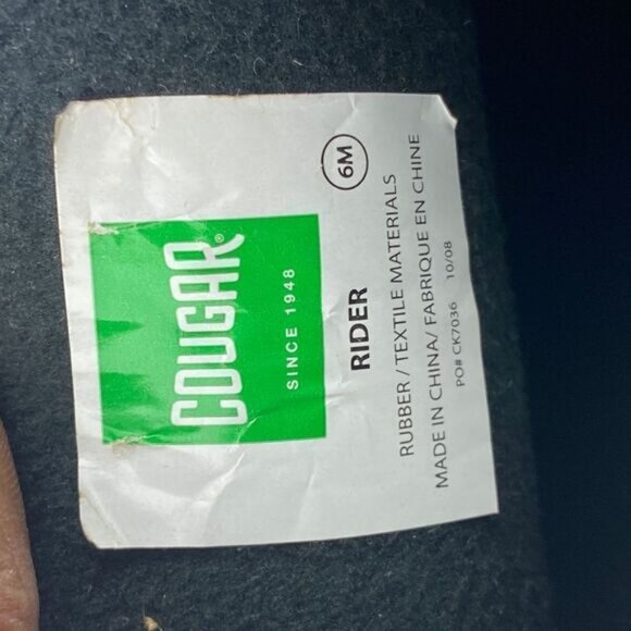 COUGAR WOMENS Black Rider Tall Waterproof Rubber Rain Boots US 6M - Picture 13 of 13